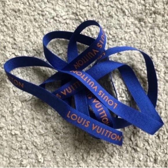 Louis Vuitton Accessories - Authentic Louis Vuitton Ribbon.Royal Blue with orange Logo.142 cm